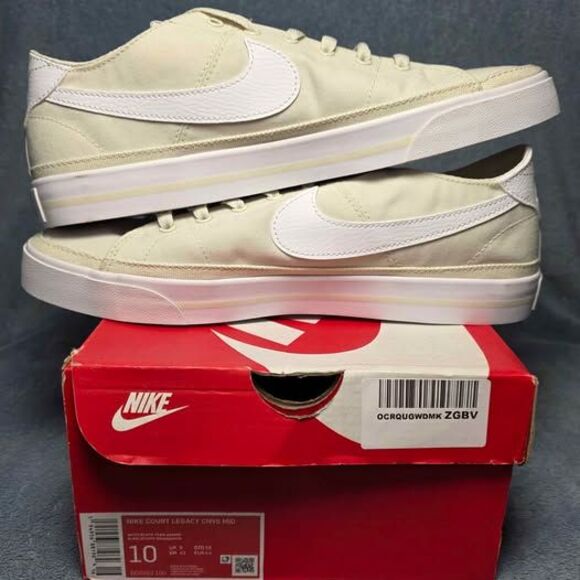 Nike Court Men’s Legacy Canvas Shoes ‘Sea Glass/White\' - Mens Size 10